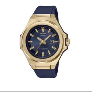 NEW-Ladies Casio G-Shock Gold and Navy Watch